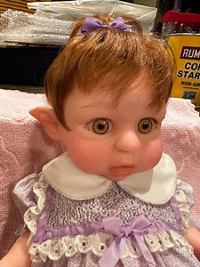 OOAK Silicone Elf Baby Doll, Vintage Dress, Handmade Booties, 16 Inch - Etsy