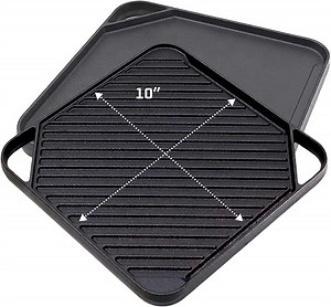 [Hot Item] Outdoor Kitchen Cast Iron Flat Griddle Square Double Side Grill Pan for Gas Grill