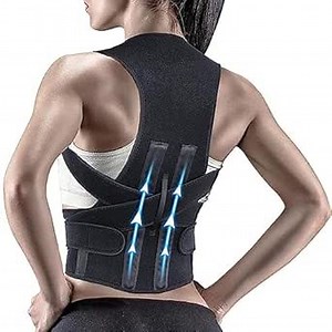 Back Brace Posture Corrector For Women Men - Upper Back Support Brace For Adults, Spine Back Straightener, Thoracic Back Brace, Adjustable Shoulder Back Support Straightener (M,Black)