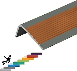 Anti Slip Traction Treads,Stair Edge Protector,Step Edge Trim Rubber Strips,Easy to Install,Outdoor Indoor Staircases Pads Help Elderly,Children to Walk The Stairs Safely