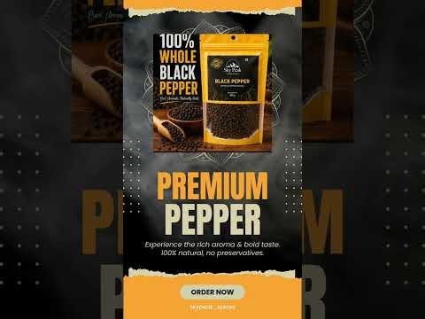 Asli Kali Mirch | Kerala Black Pepper | Pure Whole Spices for Indian Kitchen