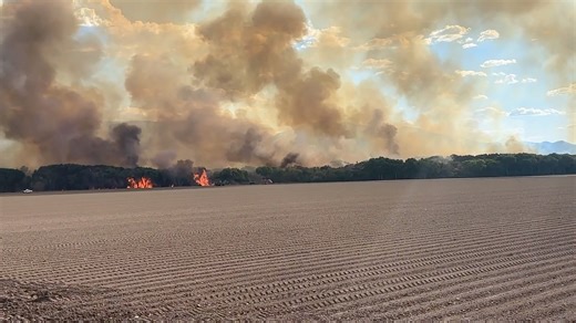 Fire in riverbed between Thatcher and Pima | The Gila Herald