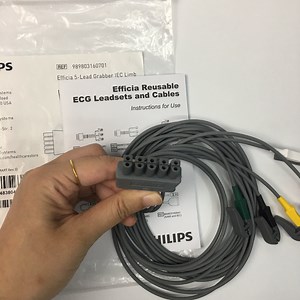 [Hot Item] Efficia ECG/EKG 5-Lead Set Grabber Cable Limb Ref 989803160701