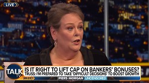 105K views · 343 reactions | "I think we can tolerate a lot of red-faced young men throwing bread rolls at each other in The Ivy if it means more money in the Treasury." The Chase's Anne Hegerty defends bankers' bonuses. | Piers Morgan Uncensored | Facebook