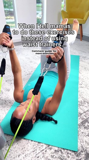 Do 10 reps x 3 sets of each exercise and make sure to exhale when moving your arms or legs down and inhale when moving it back to the starting position 💛 If you know me you'll know I am not a fan of waist trainers 😝 we all have a 'natural waist trainer' called the transverse abdominus. This is our DEEPEST core muscle and when we use waist trainers, we take away the function of these muscles and they can weaken... If you want a tighter tummy and to feel stronger, we need to keep these core musc