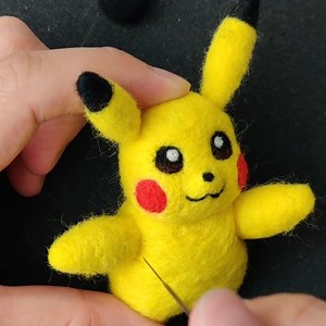 I crafted this Pikachu with wool and a barbed needle. The craft is called needlefelting. Watch my needlefelting process with ASMR sounds. #pikachu #pokemon #pokemonfan #pokemoncommunity #pokémon #asmr #oddlysatisfying #awesome #amazing #art #artsandcrafts | Kai Crafts
