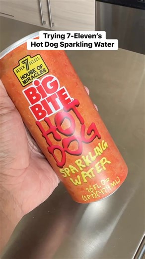 The diabolical 7-ELEVEN HOT DOG-FLAVORED SELTZER 🌭 is real! Folks were skeptical since it’s reported to release On April Fools’ Day, but Reach secured a can and gave his thoughts 😂 | Foodbeast