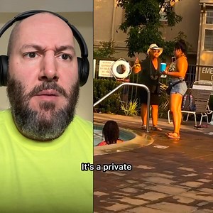 111K views · 1.3K reactions | Neighbor tells people they aren’t allowed at pool #reaction | Dramatic Shenanigans | Facebook