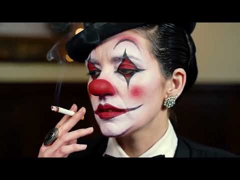 🚬 Woman in Clown Makeup Smoking Cigarette — Artistic AI Scene