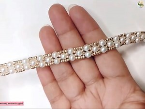 How to Make Beautiful and Easy Pearl Bracelet Tutorial | Wedding Decoration Ideas