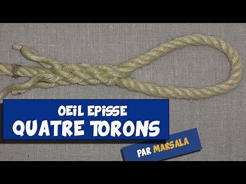 Epissure : Oeil épissé 4 torons ( Méthode ABOK #2752 )