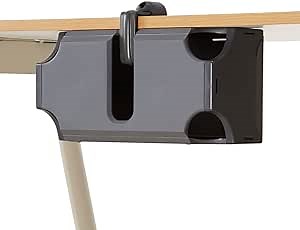 POINT & EDGE TAP-UP Cable Box, Desk Mounted Cable Management Box, Cord Organizer - Easy to Install Without Drilling Any Holes to Your Desk (Grey)