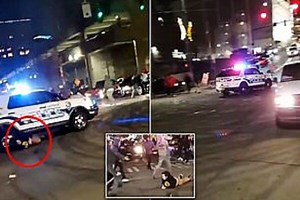US police car runs over pedestrians in Seattle ( VIDEO)