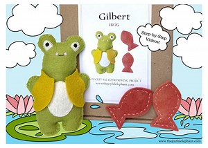 Gilbert Frog Hand-sewing Kit: Pre-cut Organic Wool Felt, Easy Craft, DIY Plush Toad - Etsy