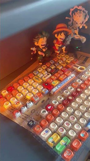 Straw Hat keycaps = daily nakama feels. 🏴‍☠️#OnePiece #Keycaps #MechanicalKeyboard