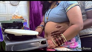 Fucked stepmom in kitchen with hardcore style