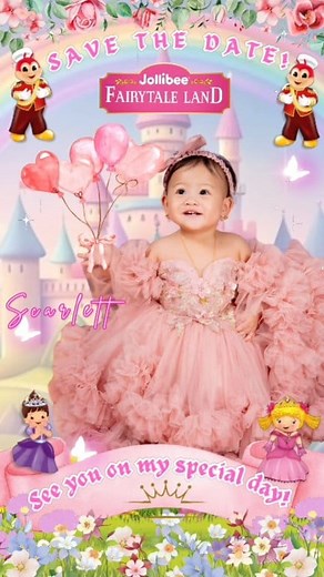 ❤️🩷 JOLLIBEE FAIRYTALE LAND THEME 🩷❤️ Thankyou for trusting ma'am princess. 🫶😊 A NEW WAY TO INVITE YOUR GUESTS! 📣 DIGITAL INVITATION for very affordable price. 🤩 🌼New normal to send invitations. 🌼Paperless invitation no need to print. 🌼Easy to share and send. 📌HIGH QUALITY PHOTO/VIDEO 📌WITH BACKGROUND MUSIC (VIDEO INV) 📌WITH VOICE OVER (VIDEO INV) 📌6 to 7 PAGES LAYOUT (VIDEO INV) 📌DURATION OF 1MIN & UP. (VIDEO INV) 📌UNIQUE THEME/DESIGN 📌ANY THEME WILL DO ❤️VISIT MY PROFILE FOR MO