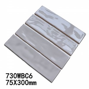 [Hot Item] Grey 75X300mm Interior Decoration Material Kitchen Wall Subway Tile