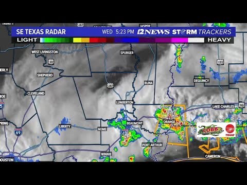 WEATHER LOOP: Rain and thunderstorms passing through Southeast Texas Wednesday