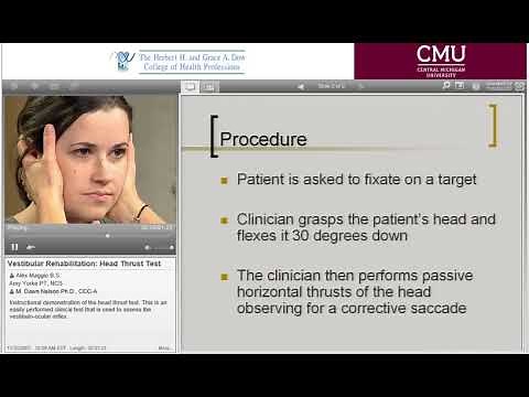 Head Thrust Test (Head Impulse Test) Vestibular Assessment