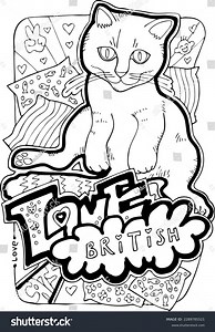 Colouring Book Vector Pages Different Cats Stock Vector (Royalty Free) 2289785521 | Shutterstock