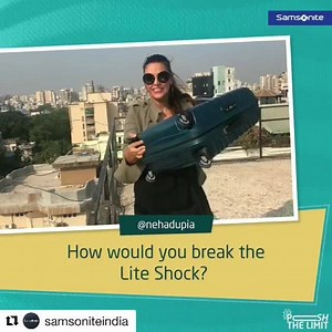 4.8K views · 515 reactions | As you can see, I tried to #PushTheLimit of the unbelievably strong Samsonite Lite Shock but alas… no luck. Think you guys have a better suggestion on how to do it? Then share them! @SamsoniteIndia #Samsonite #LiteShock | NEHA Dhupia | Facebook