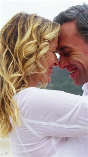 Mature couple together at beach | Premium Stock Video Footage