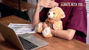 Leyndo Bear with Voice Recording Remembrance Stuffed Animal with Picture Recordable Messages Memorial for Valentine Day Bulk Shower Birthday Gift, Recording Gifts(14 Inch,Brown)