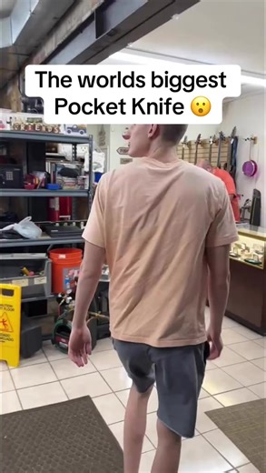 Testing the worls biggest pocket knife #viral #pocketknife “do not attempt” | Dylan Ayres