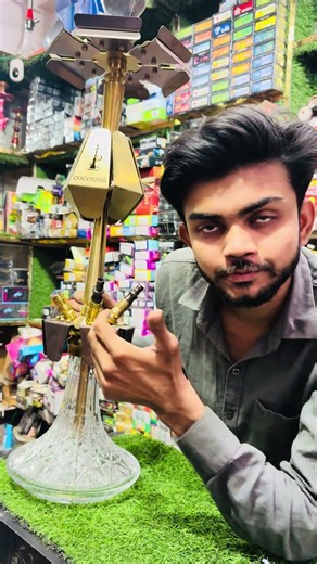 COCOYAYA Caesar 2.0 Crystal Base Hookah Golden With Bag. #viral #shivamhookah #hookah #hookahlife