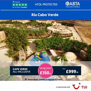 DEAL OF THE DAY 💙 SAVE UP TO 43% 💙 CAPE VERDE NOW FROM £999pp SECURE TODAY FROM £150pp DEPOSIT ✈️ INCLUDING FLIGHTS, TRANSFERS & LUGGAGE ✈️ Tap the link for all the info 👉 bit.ly/4a82BjW What's The Deal? 7nt 5* Adults Only All-Inclusive Beachfront Escape ⭐️ Based on 2 Adults departing from MANCHESTER select dates APR, MAY 2025 ⭐️ Extend your stay: 10 nights from £1,119pp 14 nights from £1,379pp ⭐️ Alternative dates, departure airports and durations available, just ask for a quote 🖱️ Visit ou