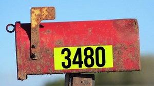 Reflective Address Signs for Mailbox with 3 Inch Black Numbers (Twin-Pack) Includes 2 Decals