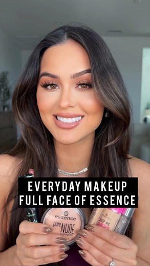 Everyday Makeup using all @essence_cosmetics 🤔🤯 Have you tried? Keep me covered foundation & concealer Lash & brow gel Brighten up banana pressed powder @sigmabeauty Brighten & bake brush from my collection Lash princess mascara Matt bronzing powder Pure nude highlighter Silky hazelnut lip liner Clear gloss #makeup #makeuptutorial #everydaymakeup #tutorial #drugstoremakeup | Christen Dominique