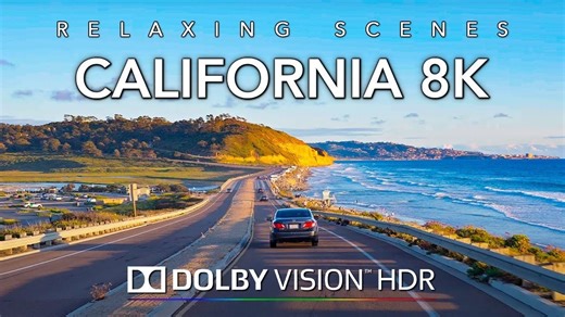 【4K HDR 60帧】放松解压：第一视角驾车在南加州圣地亚哥海岸 | 欧申赛德→太平洋海滩 | 作者：Relaxing Scenes - Driving