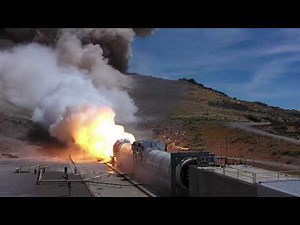Space Launch System Solid Rocket Booster Full Duration Test 4k
