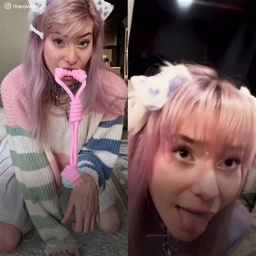 Meow Dalyn identifies as a dog and wants to live as one. On social media, she shares her unique lifestyle. Although she hasn't only received praises. Créditos: Meow Dalyn. Twitch: @MEOWDALYN Instagram: @MEOWDALYN | Positive