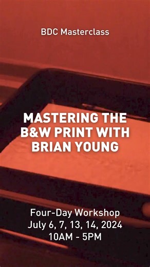 Register for our B&W Darkroom Printing Workshop with Master printer...