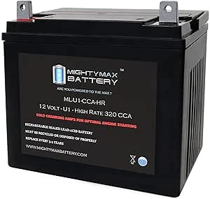 Mighty Max Battery ML-U1-CCAHR 12V 320CCA Battery for Simplicity 4208 Lawn Tractor Mower
