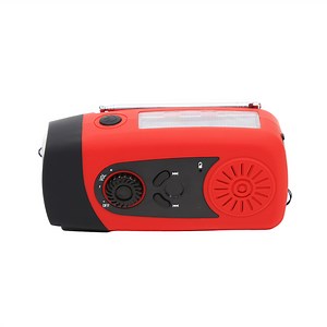 [Hot Item] Outdoor Solar Hand Crank FM Radio with LED Flashlight Power Output