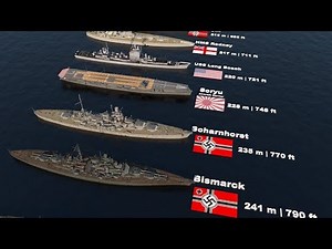 Warships Size Comparison 3D - 2020