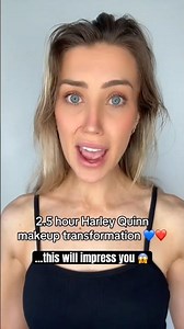 Crazy 2.5 Hour Makeup Transformation!! 😱🤯 #artist #makeup #art #scary #mua #harleyquinn #sfx
