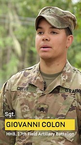 52K views · 2K reactions | Meet SGT Giovanni Colon, a 25U with 17th Field Artillery Brigade He chose to serve in the U.S. Army to jumpstart his career, and he stays to continue to mentor his Soldiers #whyiserve #meetyourarmy | I Corps | Facebook