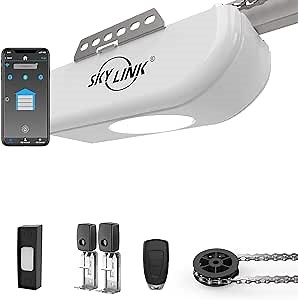 Atoms ATR-1611W by Skylink 1/2HPF Garage Door Opener Featuring Alexa with Extremely Quiet DC Motor, Chain Drive and WiFi Compatible