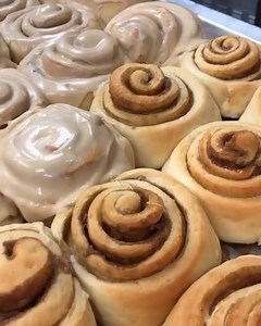 Our Amish Cinnamon Rolls are made from a heritage recipe and are rolled out by hand. They are covered in our cooked brown sugar frosting that is finger-licking delicious. We sell them individually or in pans of four. • Many of you have made us a part of your weekend tradition, picking up boxes of these rolls to take home. Thank you! • Also a huge thank you to Rock 92 radio for their shout-out today about these signature rolls. We appreciate you! • See you tomorrow at 401 West End Boulevard, Wins