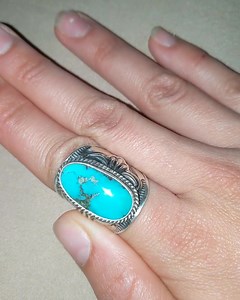 10 comments | sold Turquoise Ring A work of art for your finger 落...