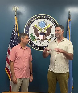 The Ambassador met with the ocean research team from National Geographic Pristine Seas this week. See what they’re planning both on the ocean and in Palau’s classrooms. | US Embassy Koror
