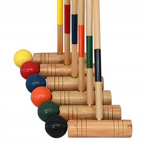 [Hot Item] Classic Premium 6-Player Wooden Croquet Set