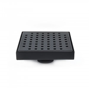 [Hot Item] 6 Inch Matte Black Square Drain Floor Drain