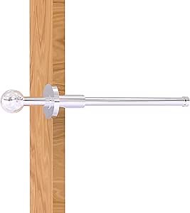 Allied Brass Clearview Collection Retractable Pullout Garment Rod, Polished Chrome