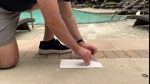 SmartSign “6 Ft” Adhesive Pool Depth Marker/Sign, 4" Letter Height, 20 mil Laminated Vinyl with Anti-Skid Pebbled Surface, 5.75" x 5.75", Black and White, Made in USA